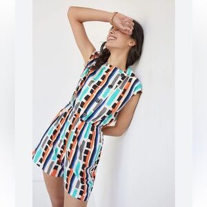 Anthropologie Corey Lynn Calter Abstract Romper